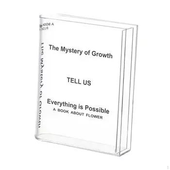 Акриловая книга, ваза для цветов, 20x15x4 см, декоративное прозрачное украшение для стола, прямоугольная для кофе Style C