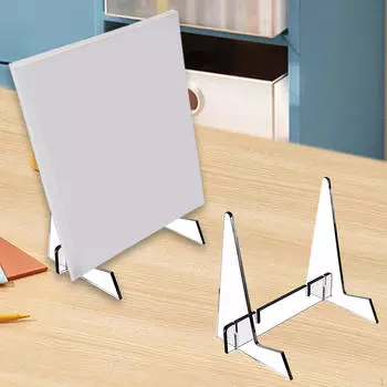 Акриловая книжная подставка для дисплея, отображающая книжную полку, прочный планшет с опорными выступами чистый