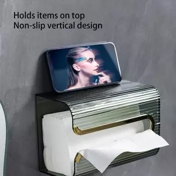 Акриловая коробка для салфеток, квадратный настенный диспенсер для влажной бумаги, самоклеящийся держатель для туалетной бумаги, вешалка для кухонного шкафа, чехол для салфеток