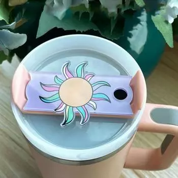 Акриловая крышка для стакана Yousheng Cartoon, именная табличка, часть для чашки 40 унций, уникальный логотип, украшение крышки чашки Cow