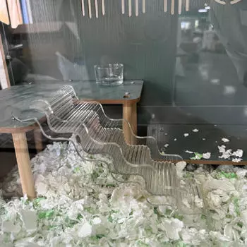 Акриловая лестница-мост, хомяк, игрушка для восхождения, прозрачный декор, клетка, среда обитания S