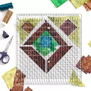 Акриловая линейка для квилтинга 5 в 1 Прозрачная линейка для резки ткани Линейка для резки полосок ткани 6in