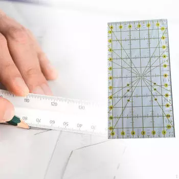 Акриловая линейка для квилтинга Rectangler, шаблон для резки ткани, расходные материалы, линейка для инструментов DIY