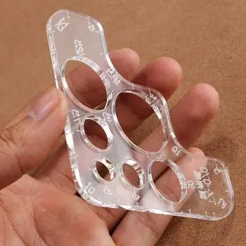 Акриловая линейка R Gauge Regular Круглый угол Закругленный угол Шаблон DIY Кожаный Чертеж Дизайн Шаблон Формы Принадлежности 9x9 см