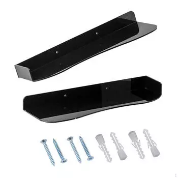 Акриловая настенная полка для обуви, компактная, навесная, универсальная, органайзер для гостиной чёрный