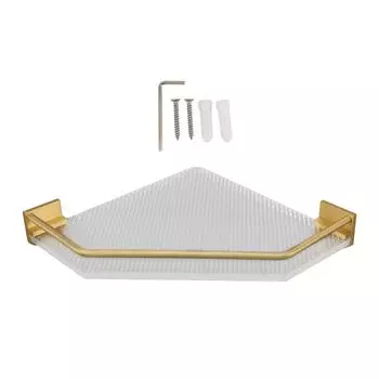 Акриловая настенная угловая полка без сверления Акриловая настенная плавающая полка Ванная комната Кухня