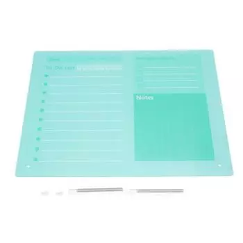 Акриловая настольная доска-планировщик для сухого стирания, календарь, список дел, расписание, с подставкой для офиса 30x25cm/11.8x9.8in зелёный