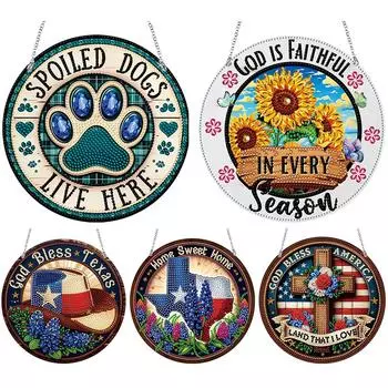 Акриловая панель для украшения дома «Ловец солнца» с круглым крючком-цепочкой для декора окон GH217