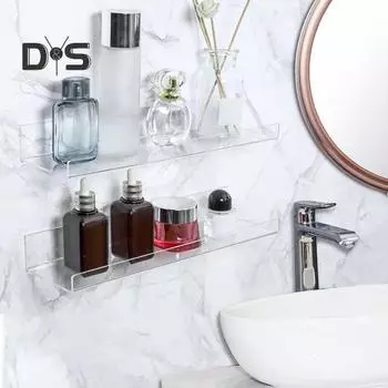 Акриловая плавающая полка, толстая, прочная, для офиса, гостиной, спальни, ванной, кухни, настенная полка для хранения, органайзер для дисплея чистый