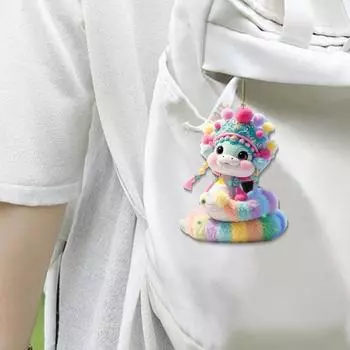 Акриловая плоская подвеска для автомобиля Yousheng Snake со шнурком, легко подвешивается, 2D, украшение на рождественскую елку, новогоднее украшение на зеркало заднего вида