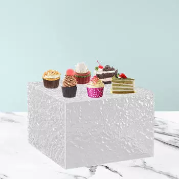 Акриловая подставка для десерта, подставка для шведского стола, украшение для вечеринки, подставки для чая, закуски, еда для искусства Square