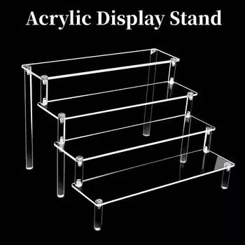 Акриловая подставка для дисплея, прозрачная стойка для кексов, духов, кукол, декора, ювелирных изделий, косметики, полка для демонстрации фигурок