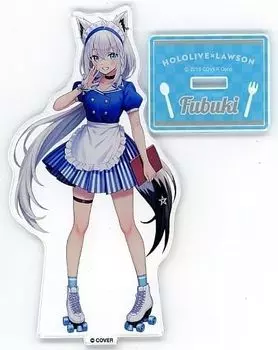 Акриловая подставка для кампании «Hololive x Lawson» Shirakami Fubuki Lawson Maid Clothes