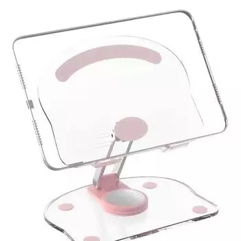 Акриловая подставка для книг. Прозрачный держатель для книг. Акриловая подставка для планшета. Портативная регулируемая подставка для телефона. Складная для чтения в прямом эфире. белый