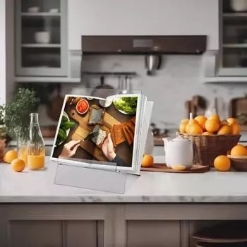 Акриловая подставка для книг Прозрачный книжный дисплей Держатель для мольберта Компактный держатель кулинарной книги с регулируемым углом для отображения планшетов Газеты Журналы Ноутбуки чистый