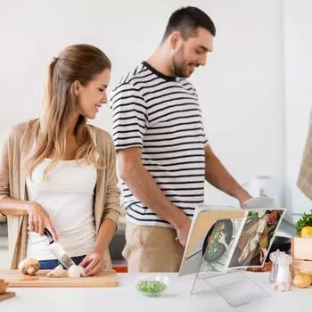 Акриловая подставка для книг Прозрачный книжный дисплей Держатель для мольберта Компактный держатель кулинарной книги с регулируемым углом для отображения планшетов Газеты Журналы Ноутбуки чистый