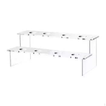 Акриловая подставка для мороженого в рожке, прозрачная подставка для выпечки кексов, хрустящая трубка для 4 Holes