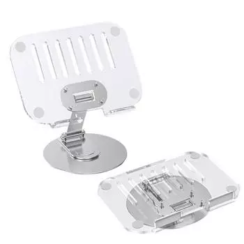 Акриловая подставка для планшета, складная настольная подставка, вращающаяся на 360 градусов, рассеивающая тепло, универсальная, регулируемая, прозрачная