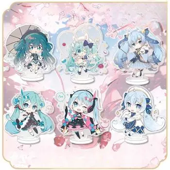 Акриловая подставка для сувениров Hatsune Miku, печать высокой четкости, элегантный подарок Hatsune Miku Small Grains (6 pieces 1 set)