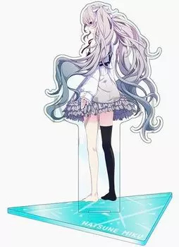 Акриловая подставка Hatsune Miku 25 ночной код никто в мире официальный товар часы