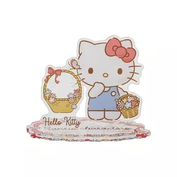 Акриловая подставка Hello Kitty Axta, подставка для аксессуаров, акриловая подставка для ожерелий, сережек, колец, подставка с героями Sanrio [Белый клевер] AS-SAKT01