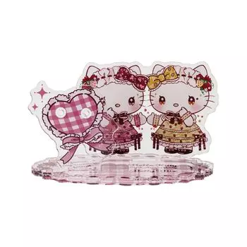 Акриловая подставка Hello Kitty x DOLLY MIX, подставка для аксессуаров Hello Kitty Mimmy, персонажи Sanrio, акриловая подставка для ожерелий, подставка для сережек, подставка для колец розовый