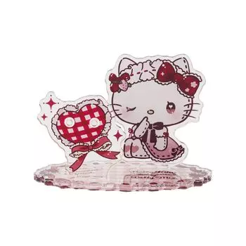 Акриловая подставка Hello Kitty x DOLLY MIX, подставка для аксессуаров, персонажи Sanrio, акриловая подставка для ожерелий, сережек, колец [Белый клевер] розовый