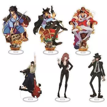Акриловая подставка Lupin III Jigen Daisuke Mine Fujiko, стоящая модель аниме, тарелка Rupan Sansei, украшение для стола 1