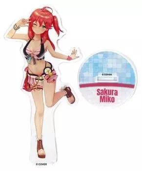 Акриловая подставка Miko Sakura Hololive Summer Splash Party Официальные товары Hololive