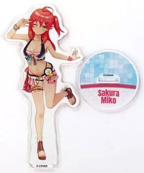 Акриловая подставка Miko Sakura Hololive Summer Splash Party ver. Официальные товары