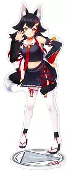 Акриловая подставка Mio Okami 3D Высота 23 см Hololive Официальный товар