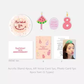Акриловая подставка Red Velvet 8th Anniversary и набор голосовых карт AR SEULGI