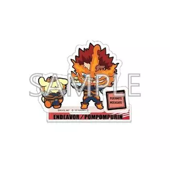 Акриловая подставка с персонажами Furyu Yomiuri TV Enterprise My Hero Academia x Sanrio, Endeavour Pompompurin для Японии