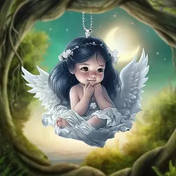 Акриловая подвеска «Крылья ангела» — универсальное двухмерное украшение для автомобильных зеркал, сумок и брелоков — идеальные парные подарки и праздничные аксессуары