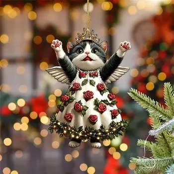 Акриловая подвеска «Любовь» в виде розы ко Дню святого Валентина, праздничные подарки, подвеска в виде автомобиля или самолета, украшения для рождественской елки One Size