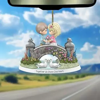 Акриловая подвеска «Веселая рождественская елка» для привлекательного декора салона автомобиля 1