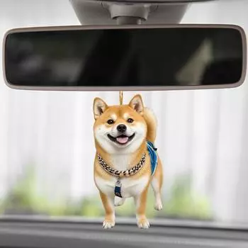 Акриловая подвеска в виде собаки со шнурком, легко подвешивается, легкая, прочная, долговечная, очаровательное подвесное украшение в виде щенка Dog