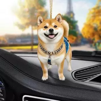 Акриловая подвеска в виде собаки со шнурком, легко подвешивается, легкая, прочная, долговечная, очаровательное подвесное украшение в виде щенка Dog