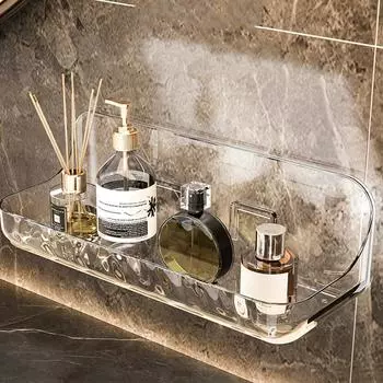 Акриловая полка для душа, органайзер для мыла в душе, водонепроницаемый, полка для хранения в ванной комнате, настенная полка для хранения косметики