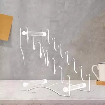 Акриловая полка для хранения держателя ножа, прозрачная полка-кронштейн 21,3x13x22 см с 6 слоями для розничного магазина