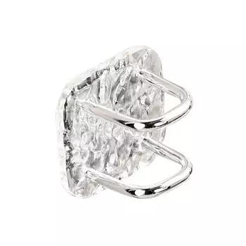 Акриловая полка для хранения расчески. Кронштейн для хранения щетки для волос без перфорации. Практичный держатель для расчески. Умывальник. серебряный