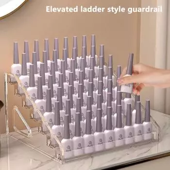 Акриловая прозрачная многослойная стойка для лака для ногтей, коробка для хранения помады, настольная стойка для косметики в маникюрном салоне A1