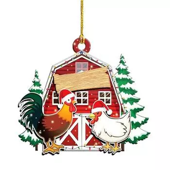 Акриловая яркая рождественская фигурка петуха кунг-фу, идеально подходящая для уникального декора салона автомобиля 3