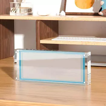 Акриловая рамка для отображения денег, банковский чек, простой в использовании прозрачный офисный держатель для фотографий 19.5cmx9.5cmx2cm