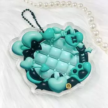 Акриловая рамка G.Trigger для значков [Пухлая] 56, 57, 58 мм, для отаку, для хранения и украшения аниме-товаров, g.triger, Зеленый, [Б/у]