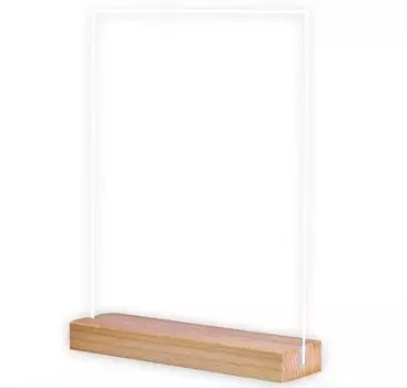 Акриловая рамка Modest Joy с защитной пленкой, держатель для вывески, подставка для меню, двухсторонняя стильная деревянная подставка для поп-книг формата A5