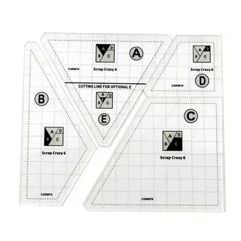 Акриловая швейная линейка для лоскутного шитья, квадратный шаблон, инструменты, 4 шт., пластиковые прозрачные измерительные принадлежности для квилтинга, сделай сам, ручная работа, портновские принадлежности белый/чёрный