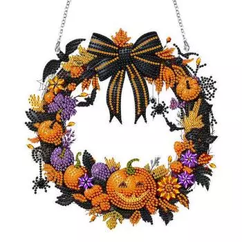 Акриловая специальная форма Хэллоуин Череп Алмазная картина Венок Декор AU GH258