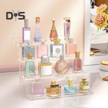 Акриловая стойка для духов с 4 ярусами, выставочный стенд, солнцезащитные очки, лак для ногтей, прозрачный органайзер 9inch