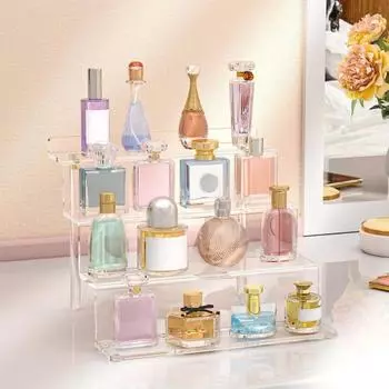 Акриловая стойка для духов с 4 ярусами, выставочный стенд, солнцезащитные очки, лак для ногтей, прозрачный органайзер 9inch